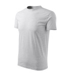 Classic tričko unisex světle šedý melír 3XL