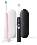 Philips Sonicare ProtectiveClean 4300 HX6800-35 černá-růžová / Elektrický zubní kartáček / 62.000 pulsů / 2 těla (HX6800/35)