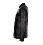Pánská Kožená Bunda Black Jet Classic Brixton Černá Velikost: 8XL