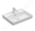 VILLEROY & BOCH - Collaro Umyvadlo 600x470 mm, s přepadem, otvor pro baterii, CeramicPlus, alpská bílá 4A336GR1