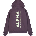 Alpha Industries Mikina Back Print Hoody švestková XL