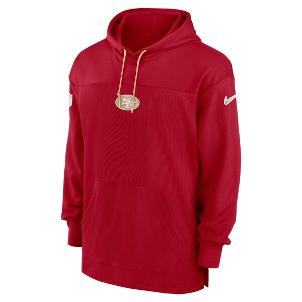 Nike Pánská mikina San Francisco 49ers NFL 2024 On-Field Sideline Jersey Hoodie Velikost: S