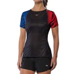 Mizuno DryAeroFlow Graphic Tee(W) Oni Red/Oni Blue - Běžecké tričko Mizuno DryAeroFlow Graphic Tee J2GAC20599 Velikost textilu: M
