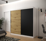Šatní skříň Abi Jodelka Barva korpusu: Černá, Rozměry: 120 cm, Dveře: Bílá mat
