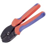 KNIPEX - kleště lisovací - 230mm - čtyřtrnové, stočené kontakty Harting; Ilme; Phoenix; Amphenol; Walther; HTS;Contact; Weidmüller 0.14-6mm², v plastovém kufříku s pěnovou vložkou (975265)