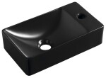 SAPHO - MARGITHA keramické umývátko 38x22cm, otvor pro baterii vpravo, černá mat MGT3822B