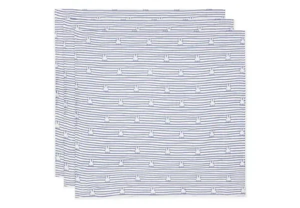 Jollein Pleny 3 ks 70x70 cm Miffy Stripe Navy / Rozměry 70 x 70 cm / 3 ks (535-851-68008)