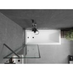 MEXEN/S - Next vanová zástěna FIX 60 x 150, černá vzor, grafit metal 895-060-000-00-70-95