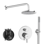 IDEAL STANDARD - CeraLine Sprchový set s baterií pod omítku, s tělesem, průměr 20 cm, chrom BD192AA