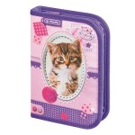 Školní penál Herlitz 1-patrový 1 chlopeň vybavený - Pretty Pets
