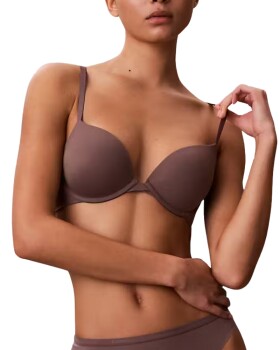 Dámská push-up podprsenka Calvin Klein QF7315 hnědá