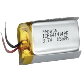 Renata ICP641414PE speciální akumulátor Prismatisch s kabelem Li-Pol 3.7 V 85 mAh