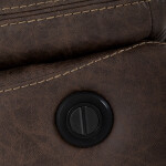 TV a relaxační křeslo s elektrickým ovládáním, potah hnědá látka v dekoru vintage, 1 motor 240V