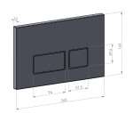 PRIM předstěnový instalační systém s černým tlačítkem 20/0044 + WC CERSANIT CLEANON CREA OVÁL + SEDÁTKO PRIM_20/0026 44 CR1
