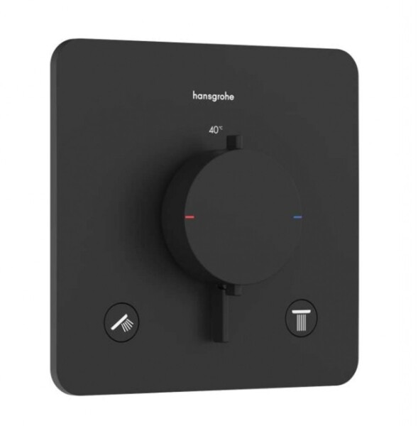 HANSGROHE - Ecostat Comfort Q Termostatická baterie pod omítku, pro 2 spotřebiče, matná černá 33713670