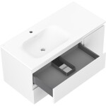 MEXEN/S - Orio koupelnová skříňka 100 cm s umyvadlem Vela levá, 2S, 1D, bílá mat 91A13-10047-3-BBFFFF01-W23L01