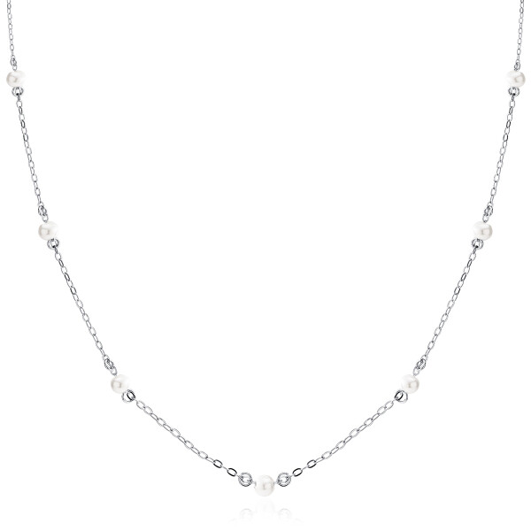 LUNICA Stříbrný perlový náhrdelník 1008