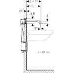 GEBERIT - Piave Termostatická elektronická umyvadlová baterie pod omítku, síťové napájení, easy to clean, chrom 116.267.21.1
