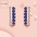 Náušnice Swarovski Elements Eda Blue, Modrá