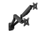 Equip černá / Nástěnný držák pro dva monitory / 17"-32" / nosnost 9 kg / VESA 75-100 mm / otočný 180° (650138)