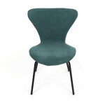 Židle jídelní, modrá látka, nohy černý kov