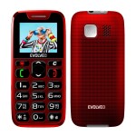 EVOLVEO EasyPhone, mobilní telefon pro seniory s nabíjecím stojánkem, červený