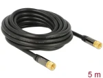 DeLock Anténní kabel F(M) - F(M) černá / Anténní kabel / RG-6/U / 5 m (88921)