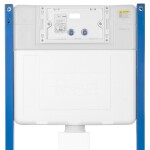 REA/S - Podomítkový WC systém K011A-Q + tlačítka T Brush Gold KPL-E0055