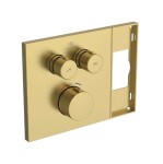 IDEAL STANDARD - Ceratherm Navigo Solos Termostatická baterie pod omítku, pro 2 spotřebiče, kartáčované zlato A7894A2