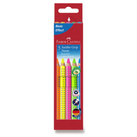 Faber - Castell Pastelky trojhranné Jumbo Grip - Neon 5 ks