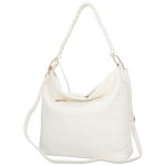 Moderní dámská koženková kabelka na rameno Bonnie, bílá