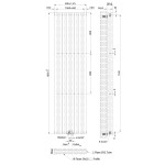INVENA - Těleso dekorativní, vertikální duo 1800x480 bílé; UG-20-B18-A