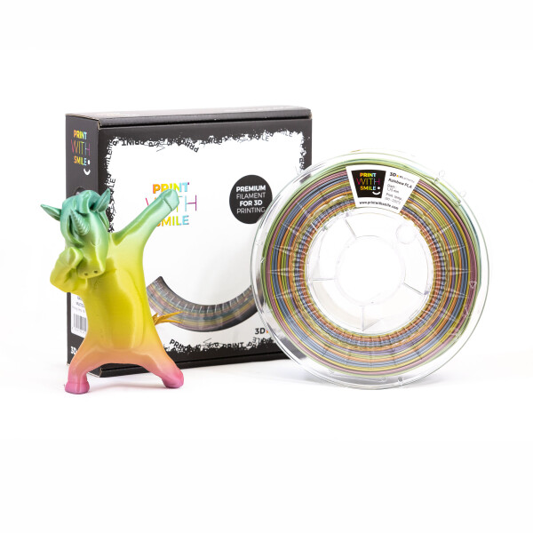 PLA SILK filament rainbow 1,75 mm Print With Smile 1 kg