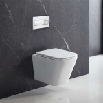 MEREO - WC závěsné kapotované, Smart Flush RIMLESS, 490x340x350, keramické, vč. sedátka CSS118S VSD83T1