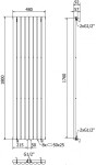 MEXEN - Oregon otopný žebřík/radiátor 1800 x 490 mm, 805 W, bílá W202-1800-490-00-20