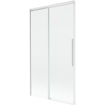 MEXEN/S - Rox vanová zástěna 2-křídlová posuvná 100 x 150, transparent, bílá 8C9-100-001-20-00