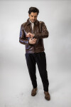Pánská Kožená Bunda Tisso Aziz Brown Brixton Hnědá Velikost: XS