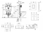 GROHE - Uniset Set předstěnové instalace, klozetu a sedátka ME by Starck, Rimless, SoftClose, tlačítka Skate Cosmo, chrom 38643SET-KM