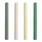 HAY Svíčky Hexagon Candle set 4ks, greens and whites