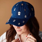 Rifle Paper Co. Kšiltovka s výšivkou Dog Days, modrá barva, textil