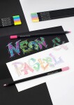 Faber-Castell, 116410, Black Edition, Supersoft, sada pastelek s černým lakováním, neon/pastel, 12 ks