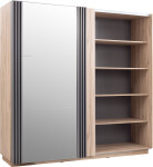 Šatní skříň AllMo AL15 Barva korpusu + barva dveří: Dub Estena + Antracit