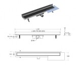 BESCO - Odtokový žlab VIRGO NEXT BLACK - Rozměr A - 80 ZLOL80VNB