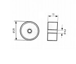 NábytekProNás Kolečko pr. 25 x 13 mm - plast VELIKOST BALENÍ: 1 ks MI-401
