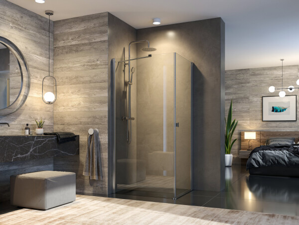 Aquatek GLASS R11 100x80cm CHROM Sprchová zástěna