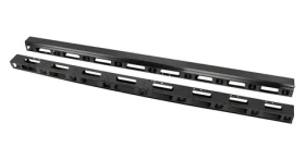 Lanberg Vertikální kabelový organizér 42U černá / Kabelový organizér / Pro 19" racky / 2 ks (AK-1210-B)