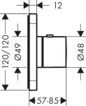 AXOR - ShowerSelect Termostatická baterie pod omítku, chrom 36702000