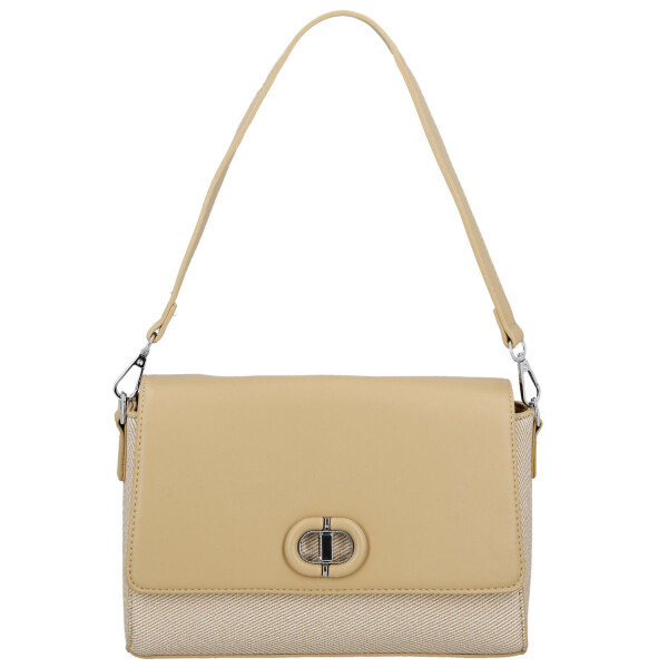 Elegantní dámská koženková kabelka na rameno Ciri, tmavě béžová