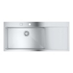 GROHE - Dřezy Dřez K1000 s automatickým odtokem, 116x52 cm, kartáčovaná nerez 31581SD1