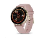 Garmin Venu® 3S, Nerezová luneta Soft Gold, pouzdro Dust Rose, silikonový řemínek EDF_822931